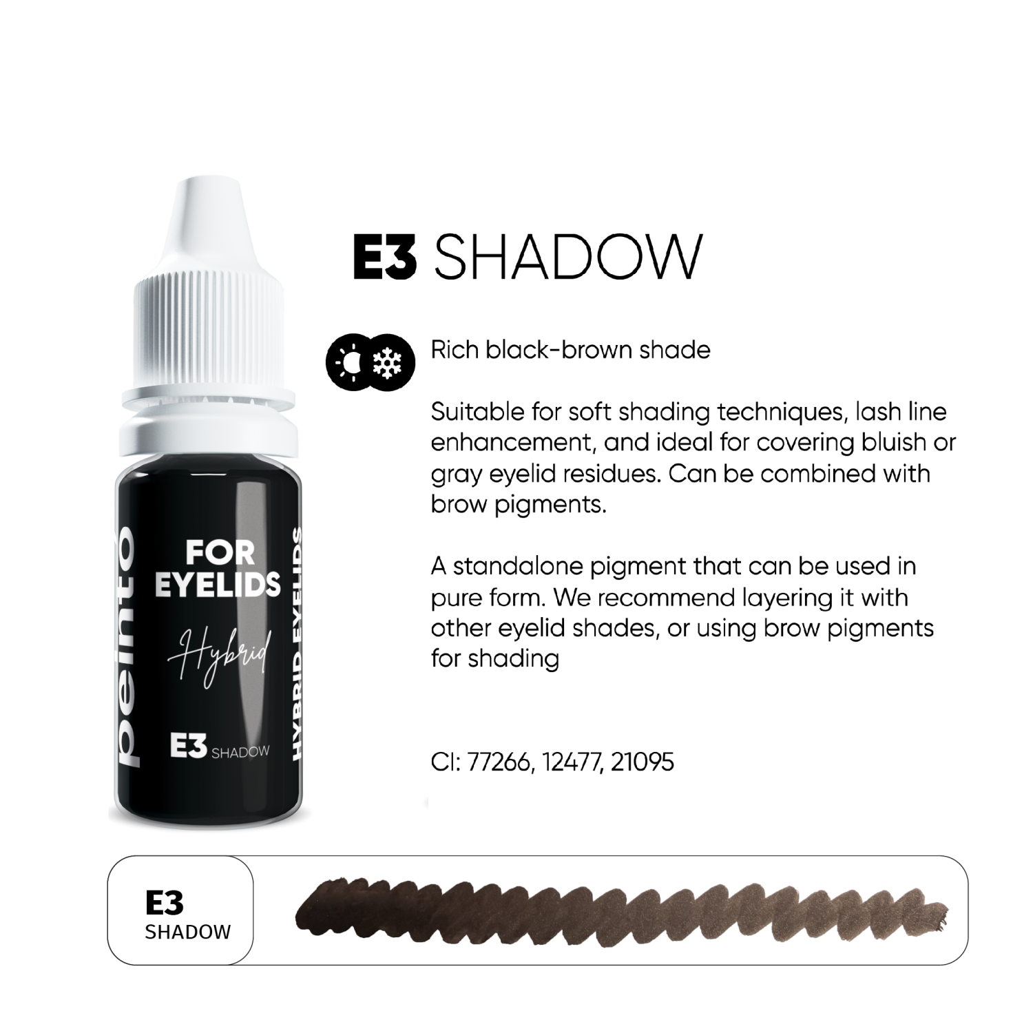 PEINTO ქუთუთოს პიგმენტი E3 Shadow